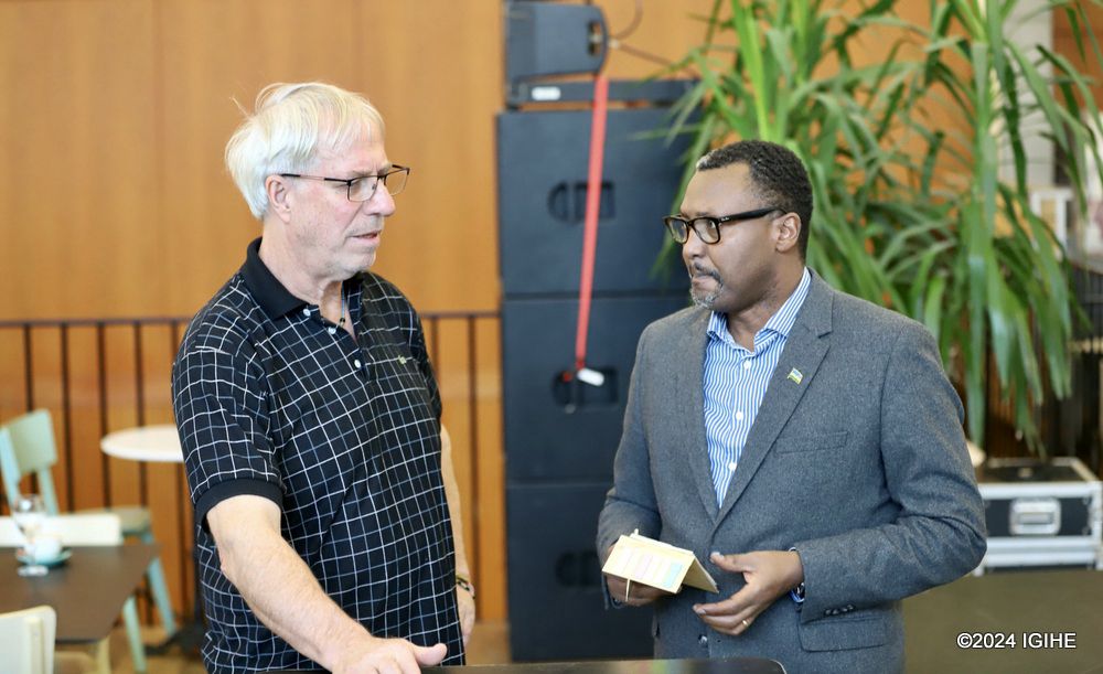 Charles Domingue during an interview with IGIHE. 