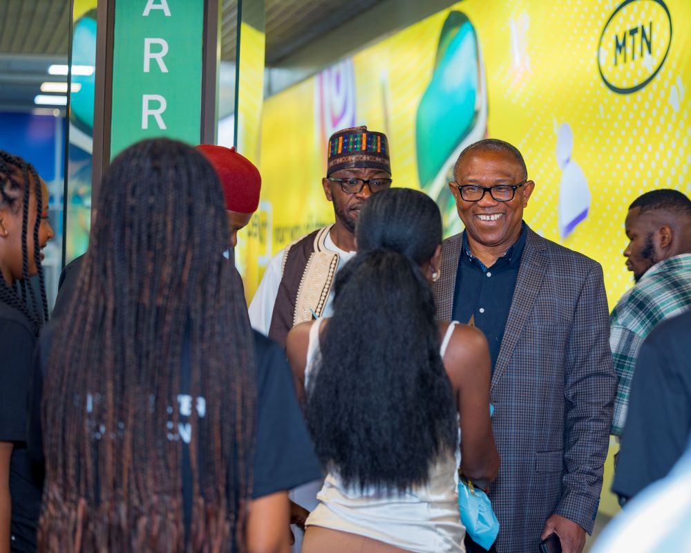 Peter Obi was welcomed by his host Sherrie Silver upon arrival at Kigali International Airport