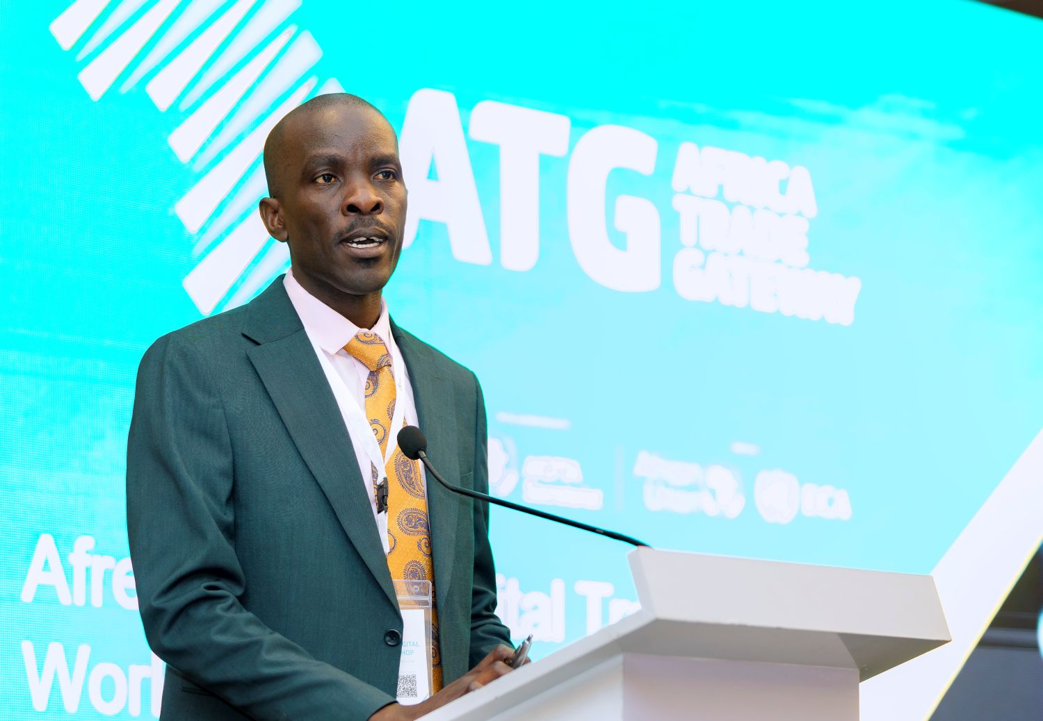 Dr. Ayub Shitseswa delivered remarks on behalf of Felix Chege, CEO Real Sources.