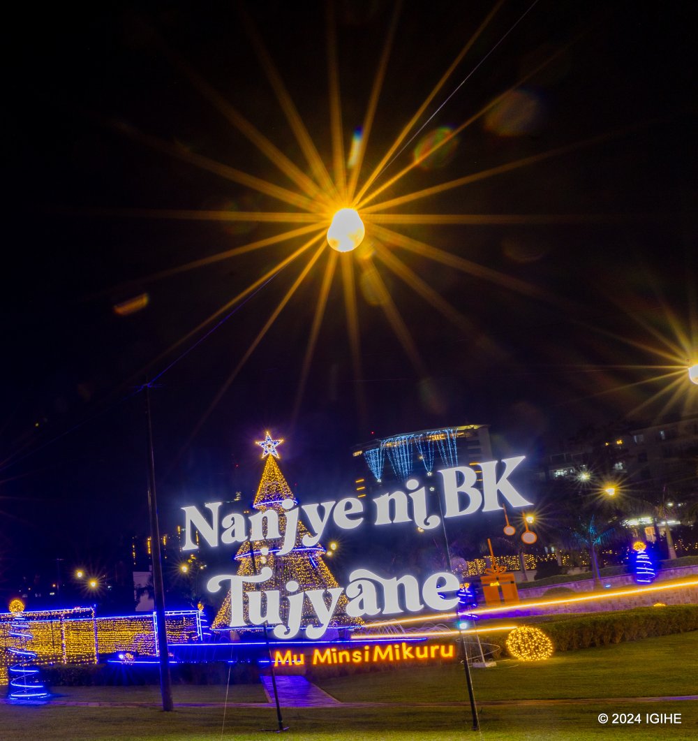 The magic of Kigali's streets shines through in the holiday decorations.