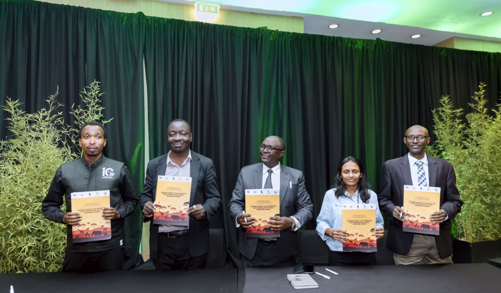 Representatives from wildlife organisations in Burundi, Tanzania, and Uganda attended the ceremony and joined RWCA in signing the collaborative agreements.