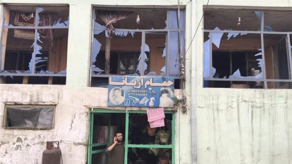 The blast struck a densely packed neighbourhood close to several military compounds