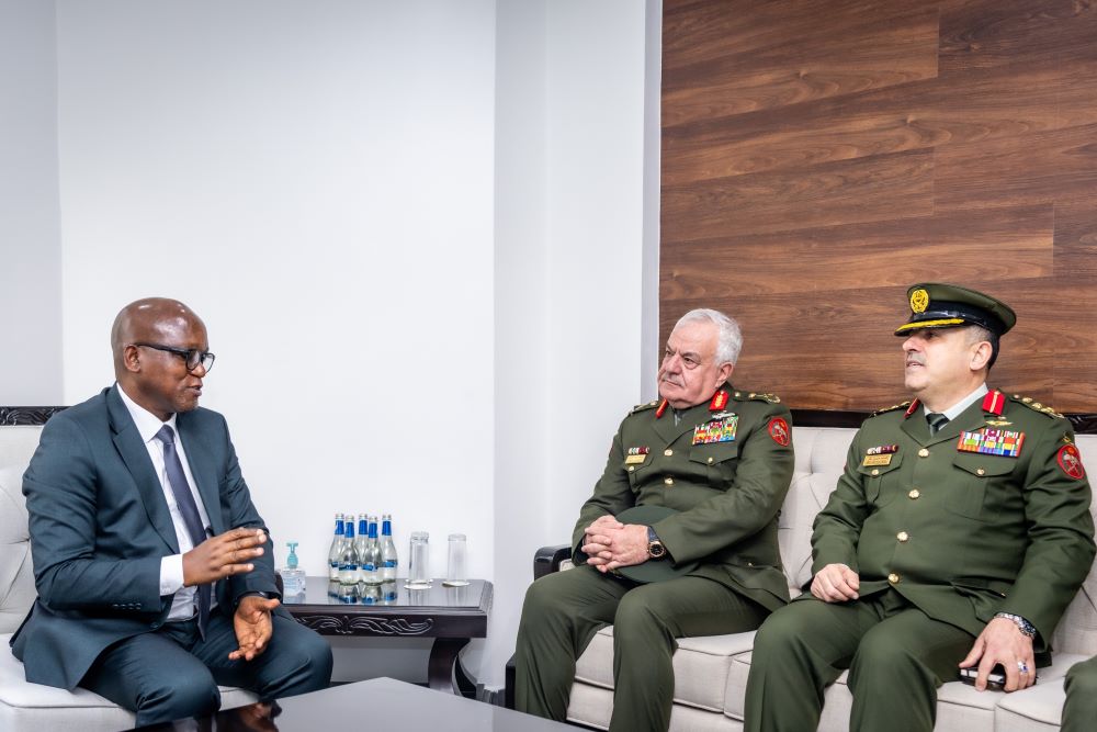 Major General Yousef A. Al Hnaity also paid a courtesy call on the Minister of Defence, Juvenal Marizamunda.