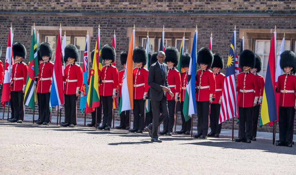 The President K agame attending the previous Commonwealth meeting that took place in the United Kingdom.