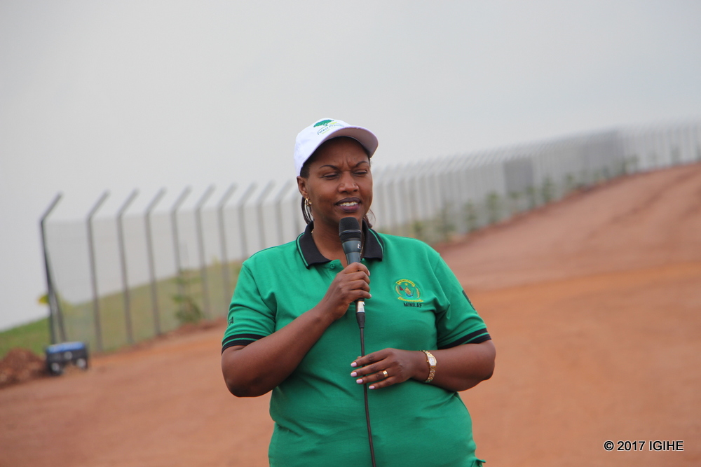 Minister of Lands and Forestry (Minilaf), Francine Tumushime