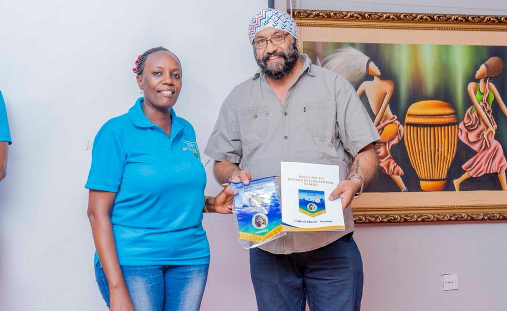 One of new members of Rotary Club Kigali Virunga inducted recently.