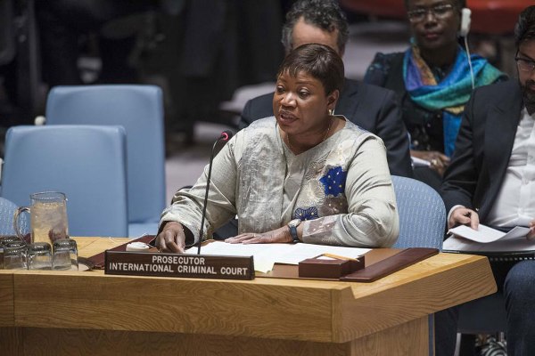 Prosecutor of the International Criminal Court (ICC) Fatou Bensouda briefs the Security Council. UN