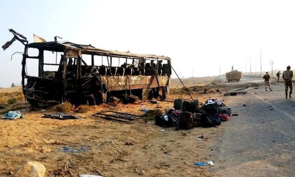 An image released via the official Facebook page of the Egyptian military spokesman.