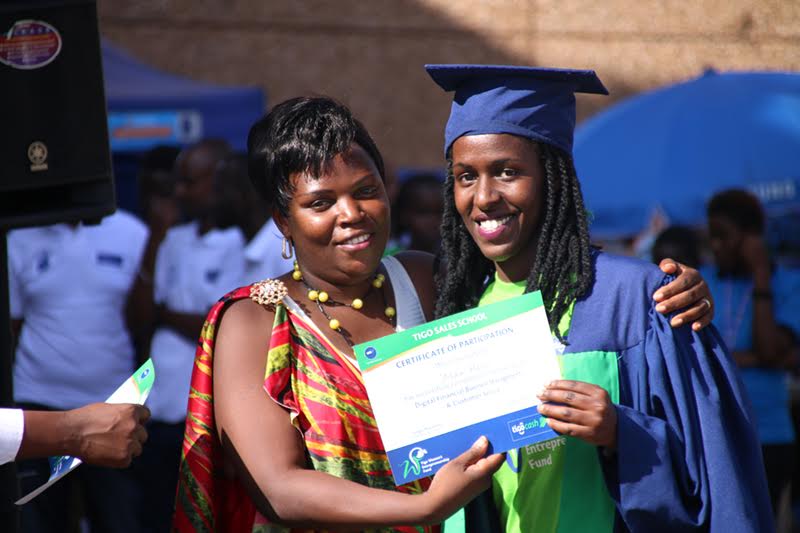 The president of National Women Council with a graduate