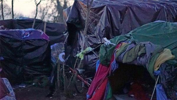 Refugees evicted from the 'Jungle' in Calais set up new settlements on the city's outskirts