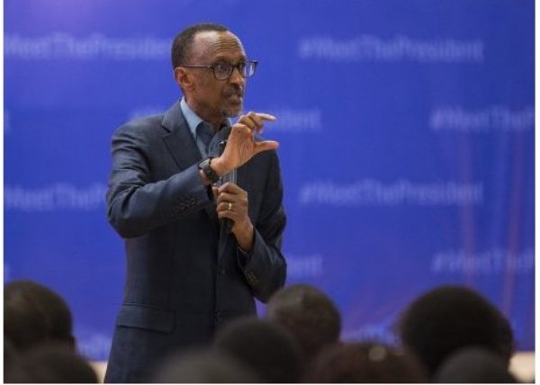 President Paul Kagame talking to Inkomezamihigo on Sunday