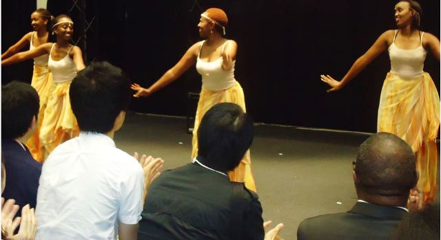 Rwandan students entertaining participants at the opening ceremony of 2014 SCAJ conference and exhibition