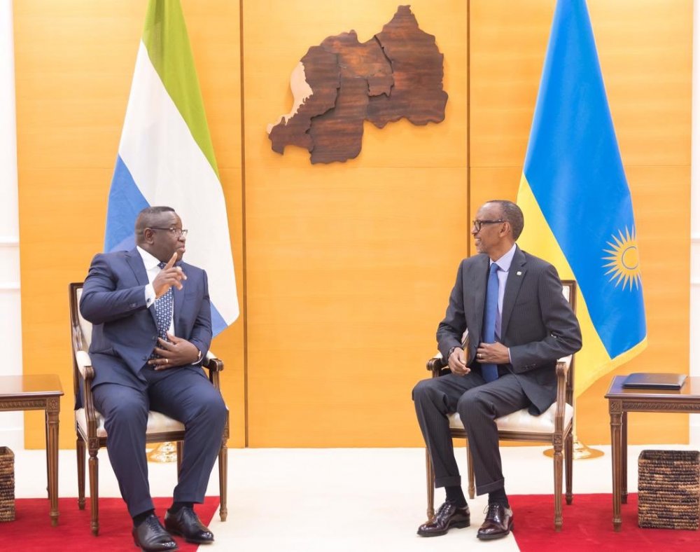 President Paul Kagame and his Sierra Leone counterpart Julius Maada Bio have witnessed the signing of three bilateral agreements 