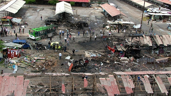 Dozens were killed in Tartus when a car bomb went off in the bus station