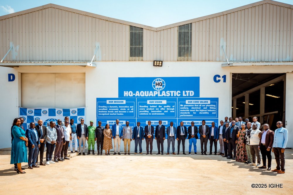 Various officials were given a tour showcasing the operations and products of the HQ-Aqua Plastic Ltd factory.