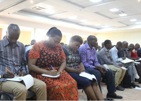 Local leaders attending training yesterday in Bugesera district