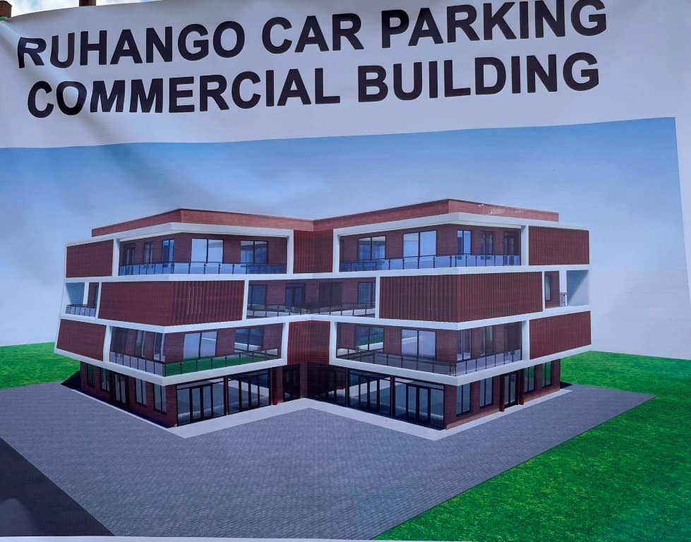 The artistic impression of a commercial building at the new taxi park.  