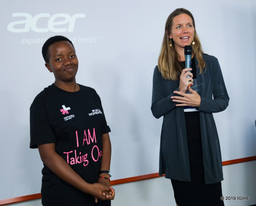 Girls who benefited from the initiative were selected among students from Gashora Girls Academy, Akilah Institute for Women, FAWE Girls School and the Rwandan Organization of Women with Disabilities (UNABU)
