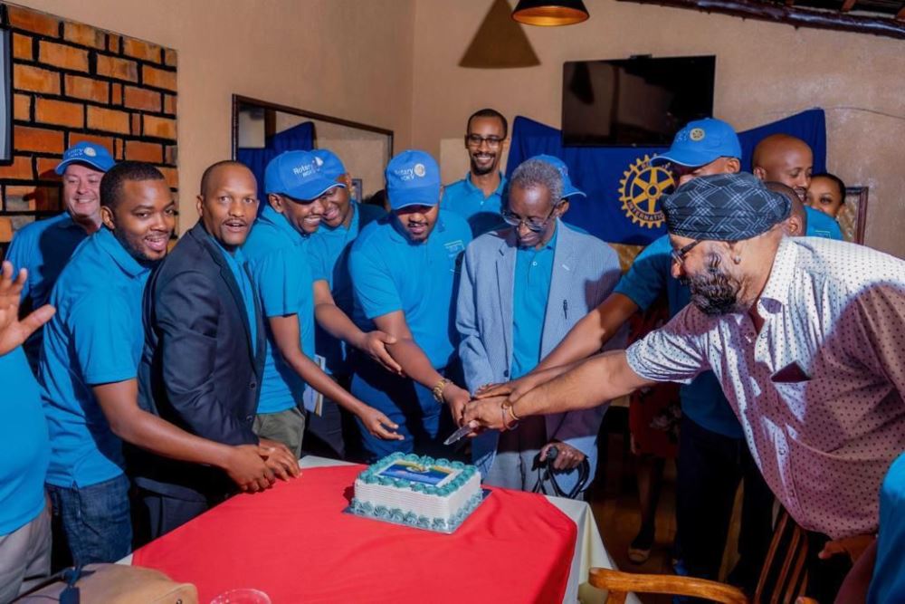 The day was very colorful with the slicing of a cake as a sign of welcoming the new members to Rotary family.
