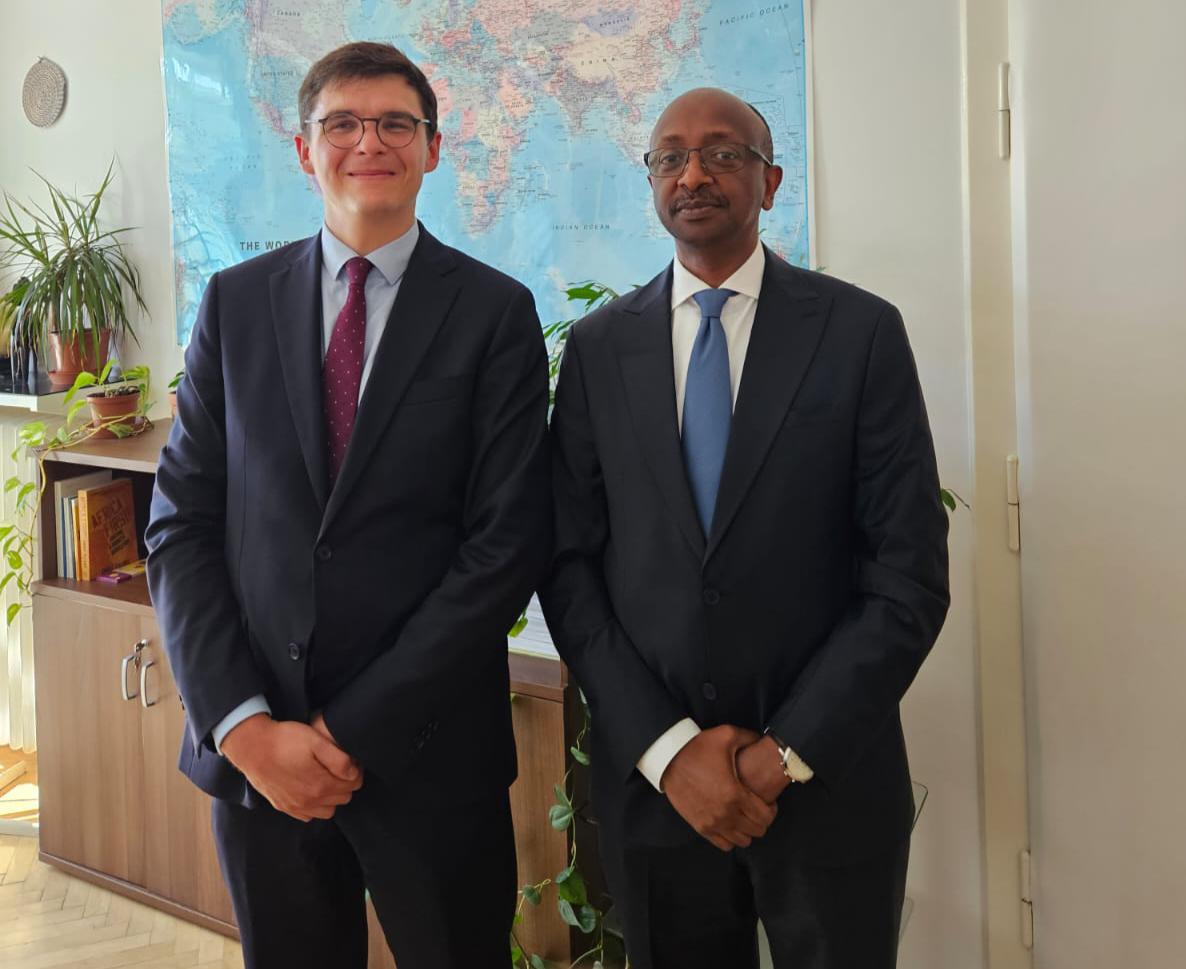 Amb. Masozera also held a productive meeting with Vaclav Prasil, the Director for Sub-Saharan Africa at the Czech Ministry of Foreign Affairs.