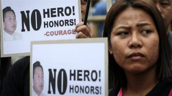 Protests are planned nationwide to oppose the hero's burial of Marcos