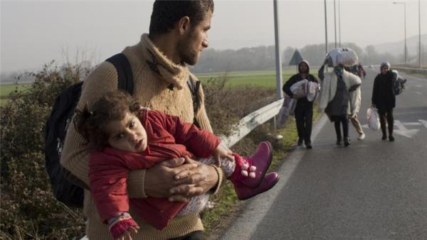 In Greece, many refugees from Syria, Iraq and Afghanistan are sleeping rough and have to queue for hours for food