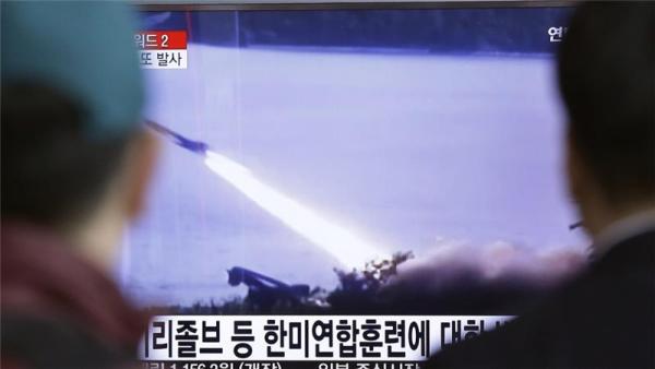The missile launches comes amid heightened tensions on the Korean peninsula