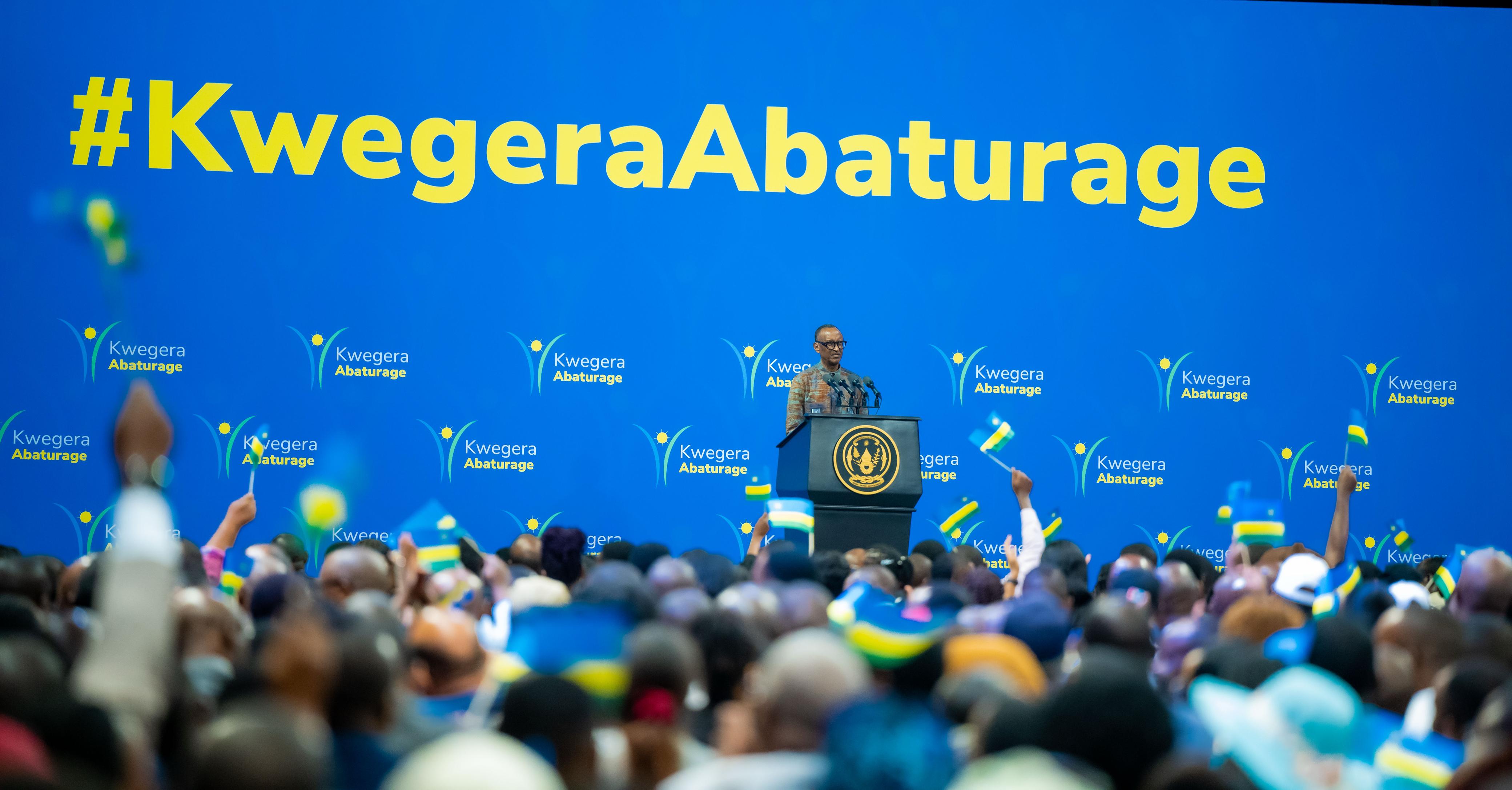 President Kagame during a Presidential Citizen Outreach event held at BK Arena.
