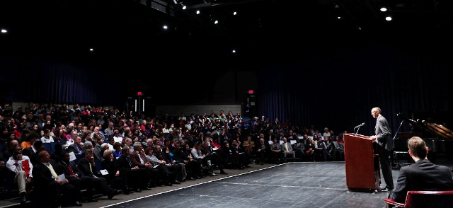 President Kagame speaks at the University of Hartford, marking the launch of the Genocide and Holocaust Education Initiative.