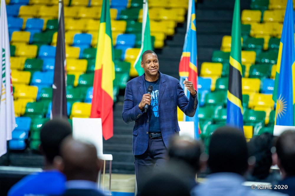 Masai Ujiri thanked the president for the role he plays in the development of Africa, puts into action everything he desires, including the building of Kigali Arena