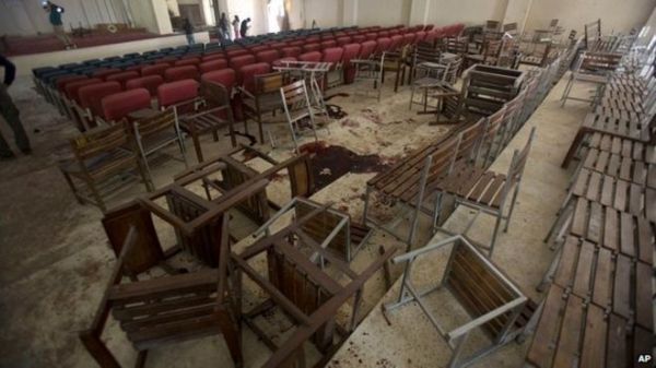 The school's auditorium was where most of the children were killed