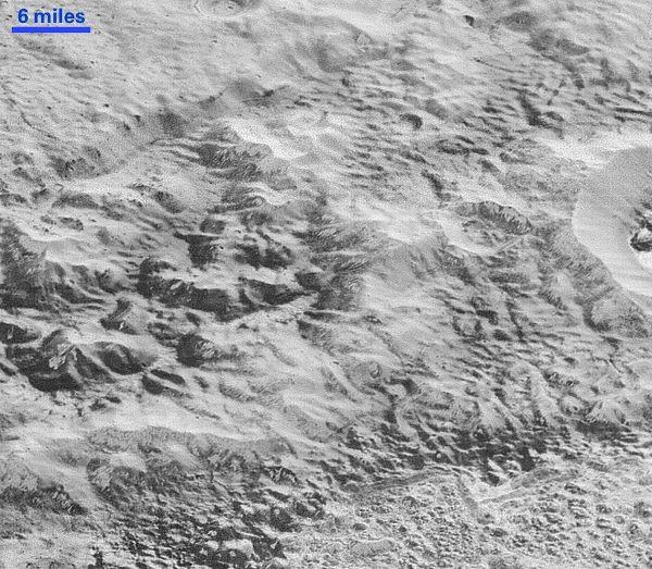The images released by Nasa have a resolution of 77m to 85m per pixel