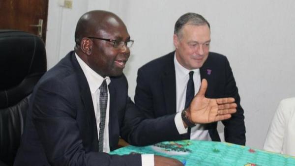 Tombi A Roko Sidiki (right) has been president of the Cameroon Football Federation since September 2015