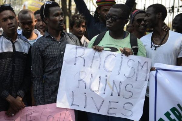 African students often complain that they are racially abused in India