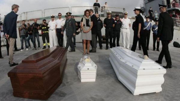 Survivors said a fire was lit on board the boat to attract ships' attention