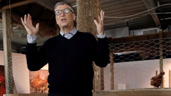 Mr Gates says raising chickens can be a way to tackle extreme poverty