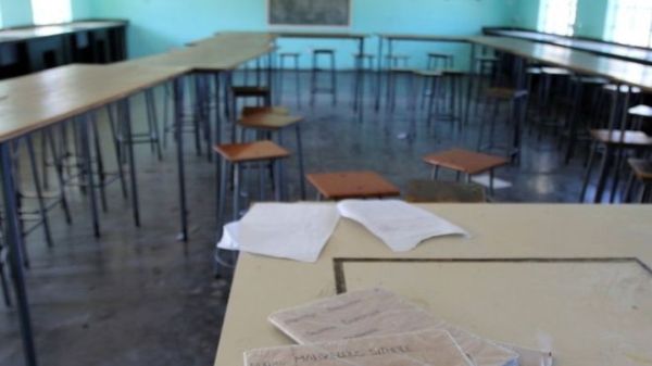 Classrooms were left empty as teachers went on strike