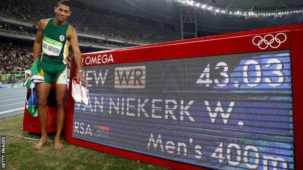 Michael Johnson's world record of 43.18 had stood for 6,198 days