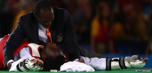 Cisse's reverse turning kick earned him victory in the final second of the contest - and sparked scenes of jubilation