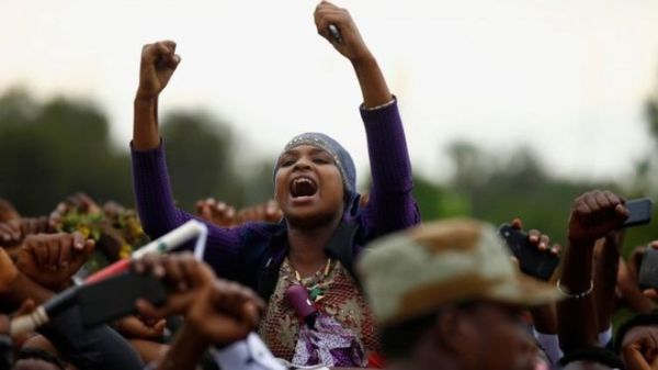 The most recent protests were sparked by the deaths of at least 55 people at a religious festival