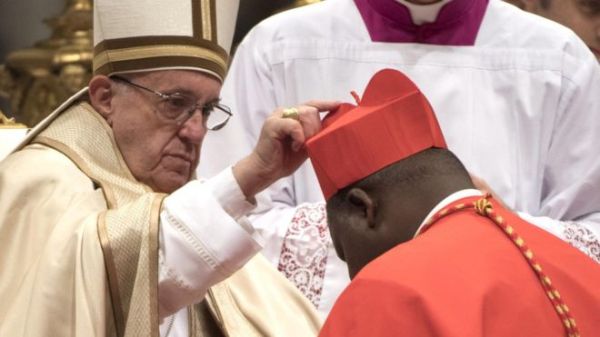 Cardinal Dieudonne Nzapalainga, Archbishop of Bangui in the Central African Republic, was among the new cardinals named
