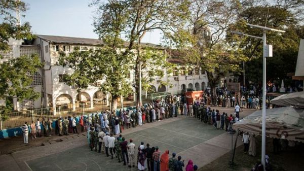 Long queues of voters suggest turnout is likely to be high