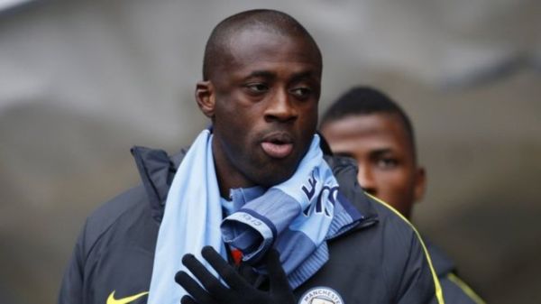 Yaya Toure before Manchester City's Premier League clash against Chelsea at the Etihad stadium