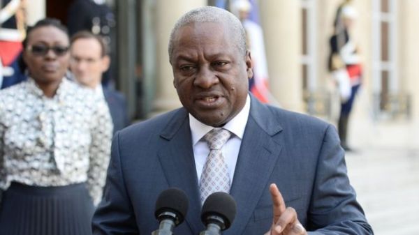 Refusing to budge - Mr Mahama accepted election defeat but won't give up the house