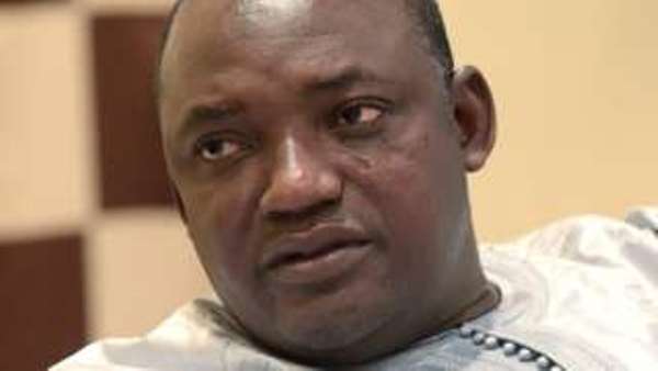 Adama Barrow (pictured) beat Yahya Jammeh in last month's election