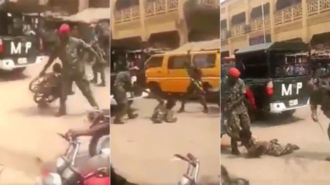 The man appeared to be thrown out of his wheelchair