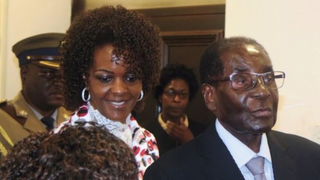 Grace Mugabe (left) has often professed undying loyalty to her nonagenarian husband