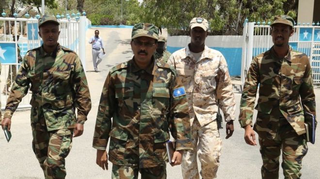 Al-Shabab says President Farmajo's, centre-left, threats to defeat them are not new