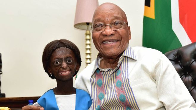 Jacob Zuma called Ontlametse Phalatse a "brave young fighter"