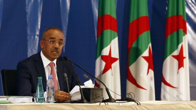 Interior Minister Noureddine Bedoui announced the results on national TV